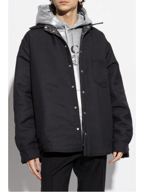 GG Reversible Wool Denim Shirt - Image 4