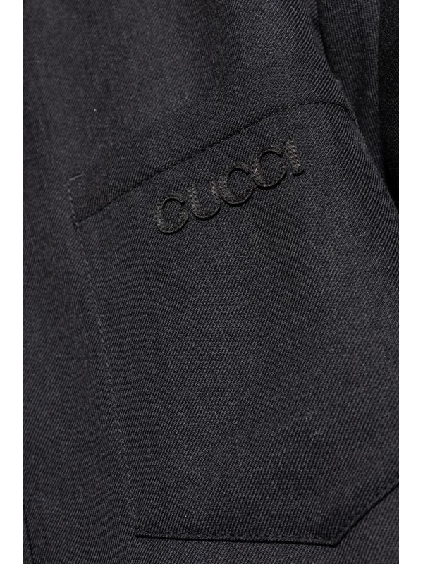 GG Reversible Wool Denim Shirt - Image 5