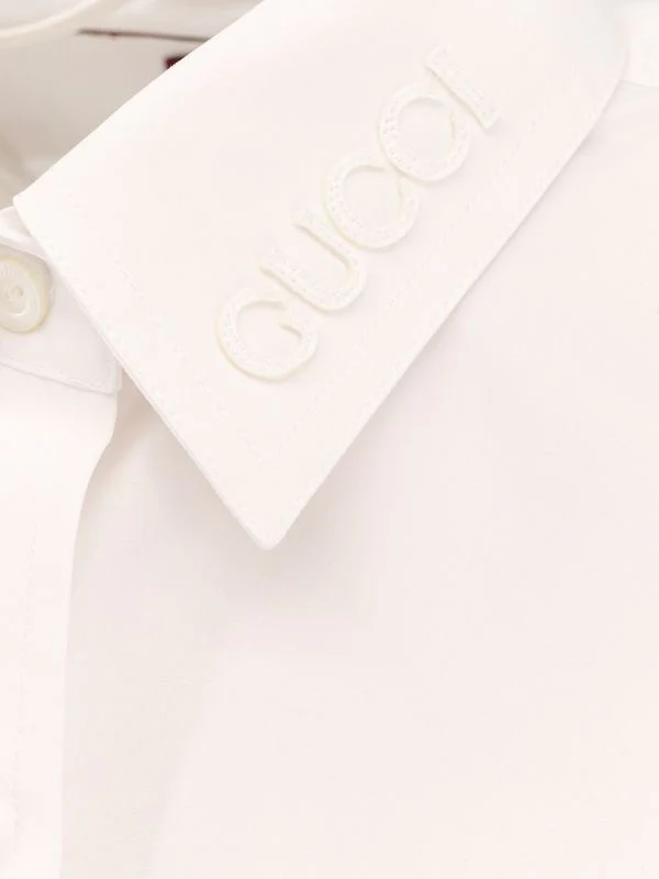 Logo Collar Cotton Shirt - Image 3