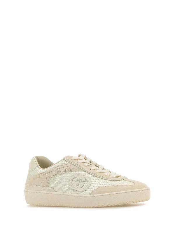 Gucci White Low Top Sneakers - Image 2