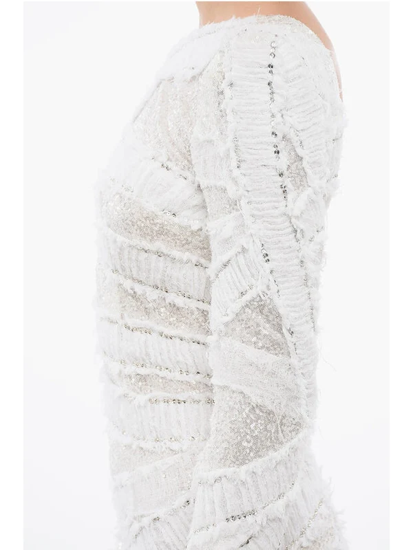 Sequined Mini Dress With Low Back Mini Dress - Image 3