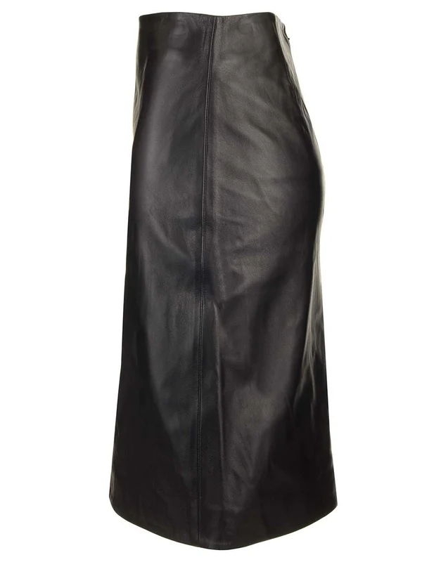 Leather Midi Skirt - Image 3