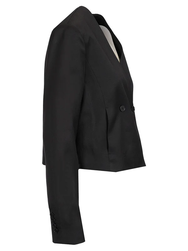 Cropped Double Tailored Jacket - Image 3