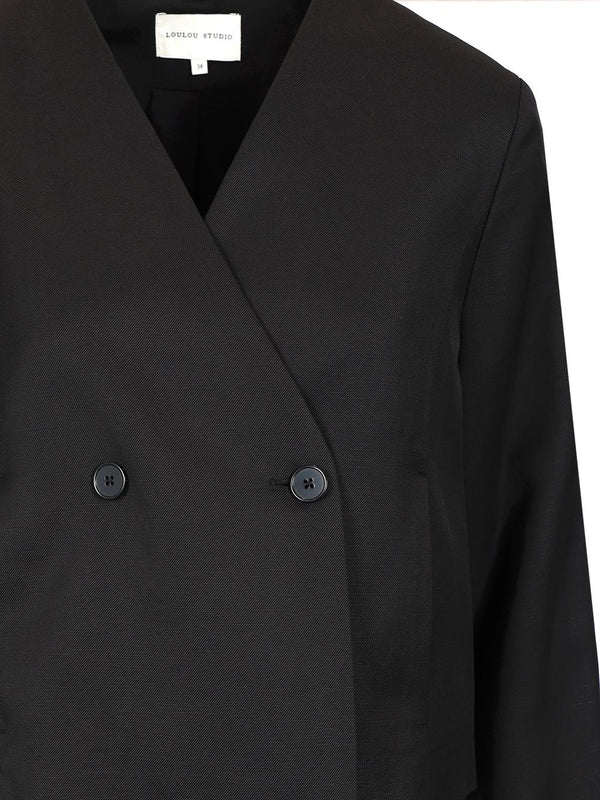 Cropped Double Tailored Jacket - Image 4