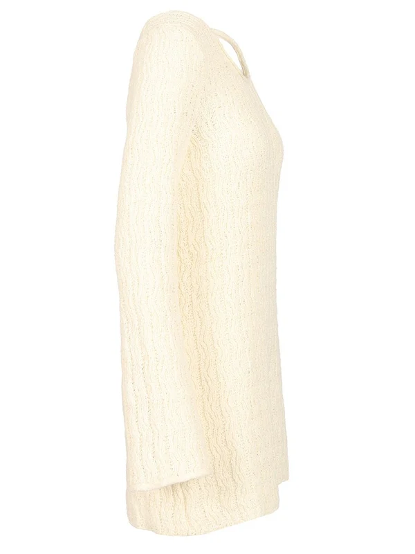 Cotton Knit Mini Dress - Image 3