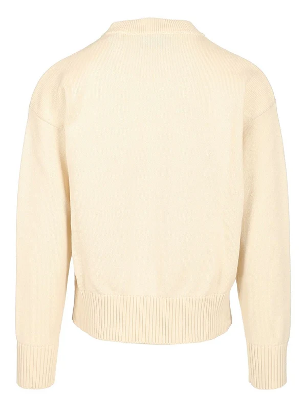 Embroidered Logo Crewneck Cotton Knit - Image 2