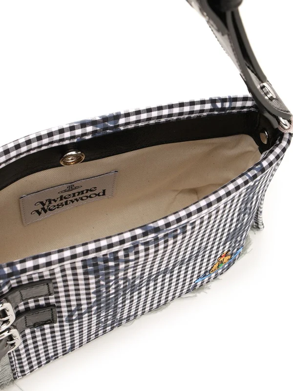 HEATHER Check Pattern Shoulder Bag - Image 4