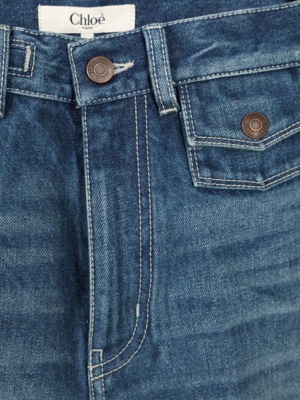 High-Waist Flared Denim Pants - Image 4