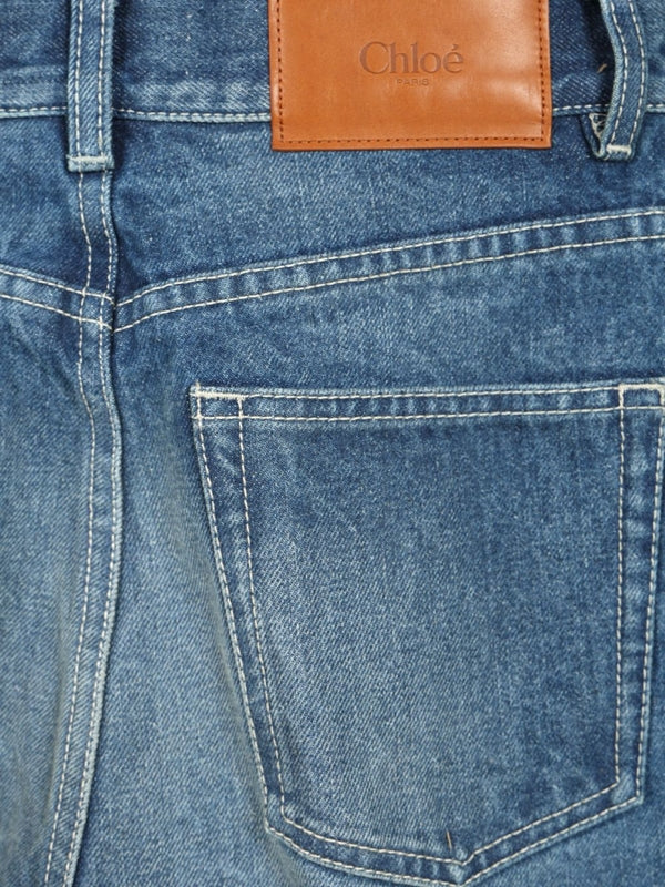High-Waist Flared Denim Pants - Image 5