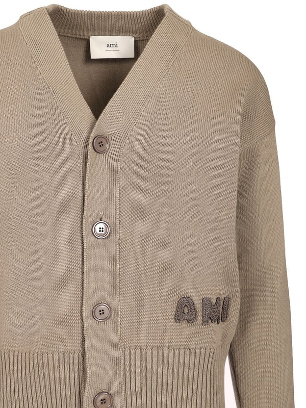 Embroidered Logo Ribbed Cotton Cardigan - Image 3