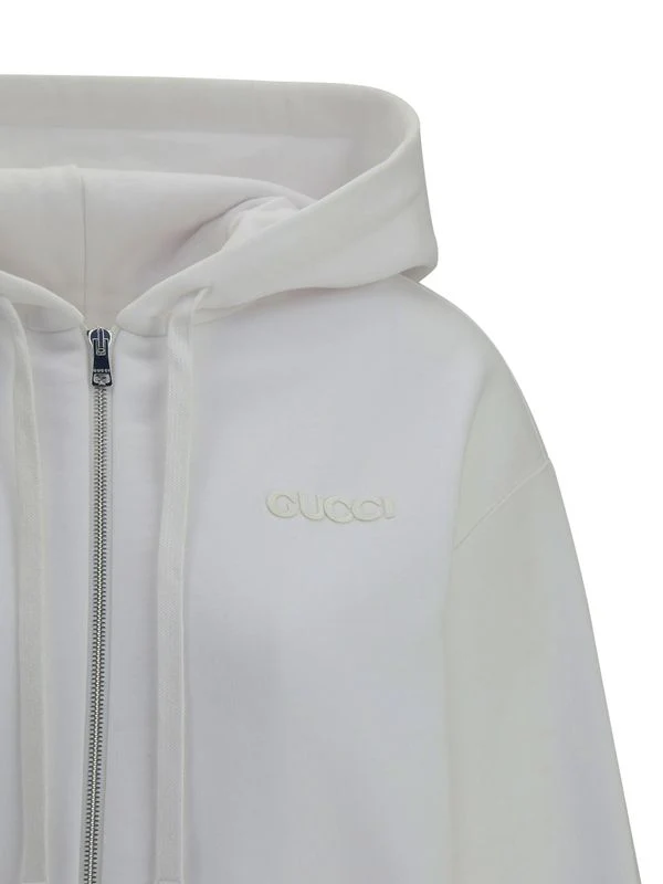 Web Detail Cotton Hoodieed Zip-up - Image 3
