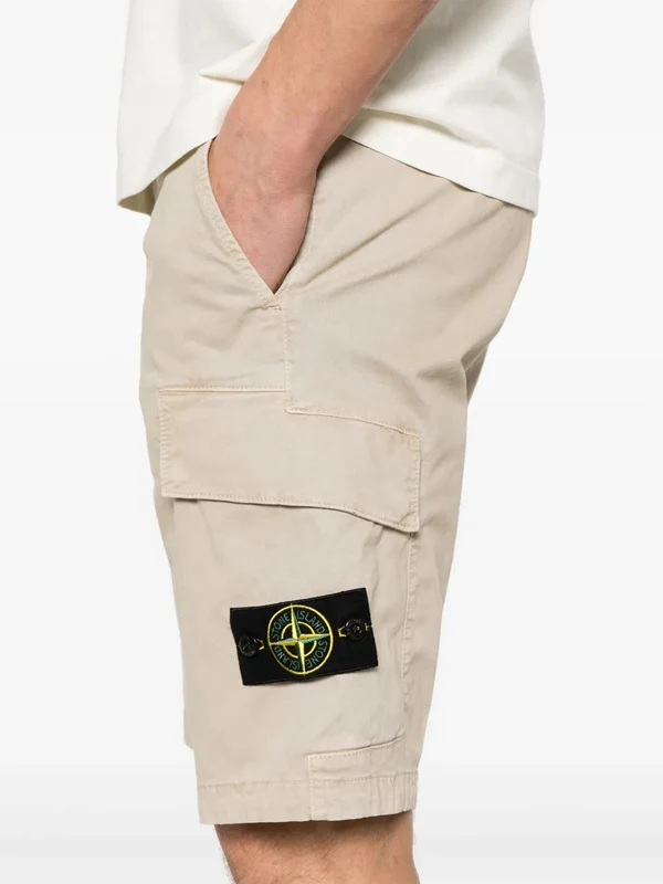 Wappen Patch Cotton Cargo Pocket Shorts - Image 5