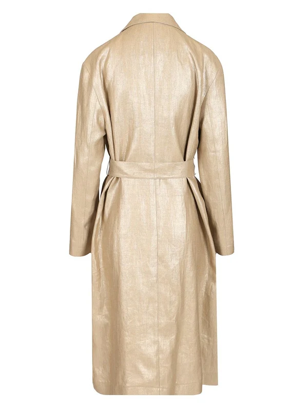 Chic Linen Trench Coat - Image 2