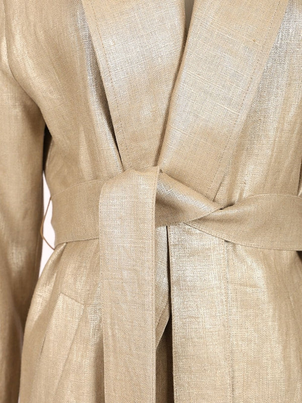 Chic Linen Trench Coat - Image 5