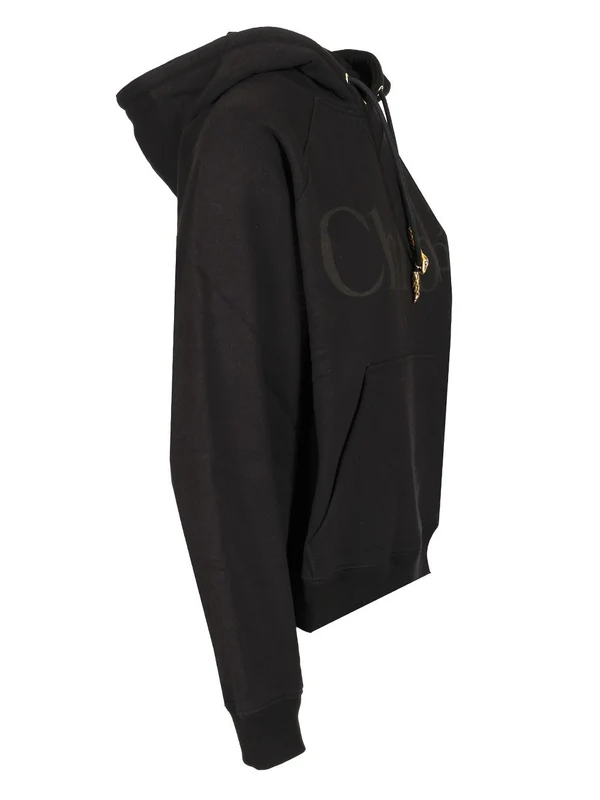 Logo Printed Loose Fit Hoodie - Image 3