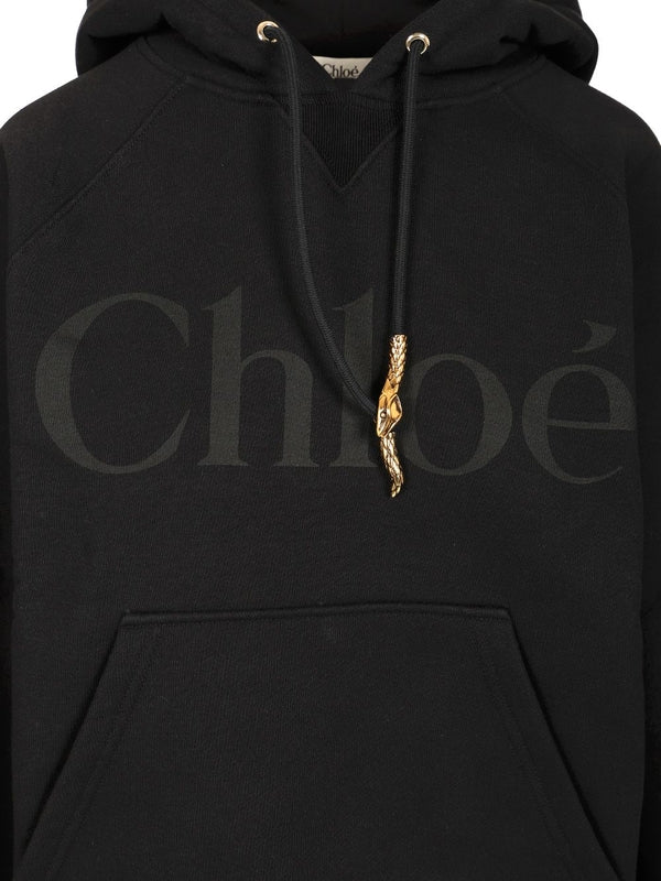 Logo Printed Loose Fit Hoodie - Image 4