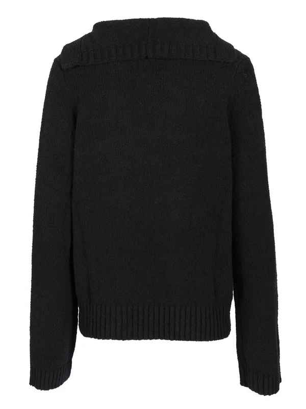 Bouclette V-neck Cotton Knit - Image 2