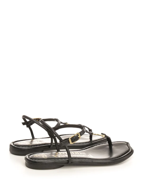 Orb Thong Leather Flip Flops - Image 3