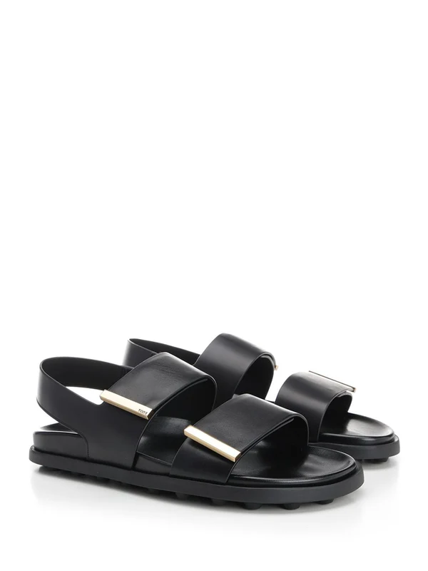 Rubber Sole Leather Sandals - Image 2