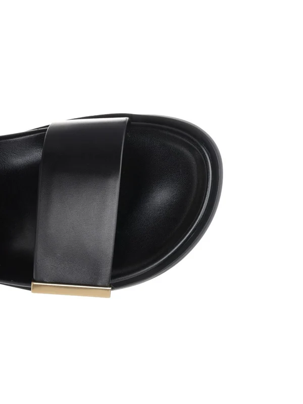 Rubber Sole Leather Sandals - Image 4