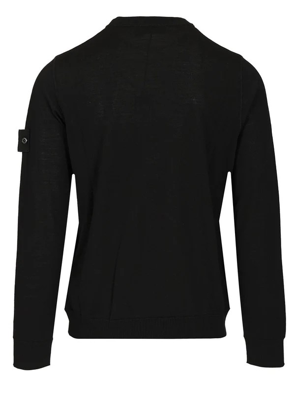 Patch Crewneck Wool Knit - Image 2