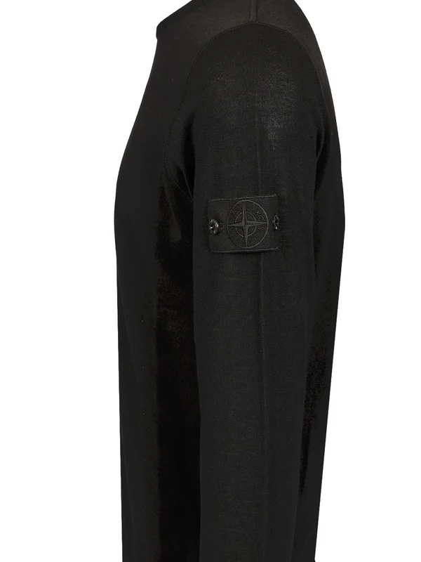Patch Crewneck Wool Knit - Image 3