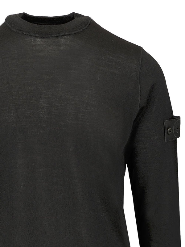 Patch Crewneck Wool Knit - Image 4