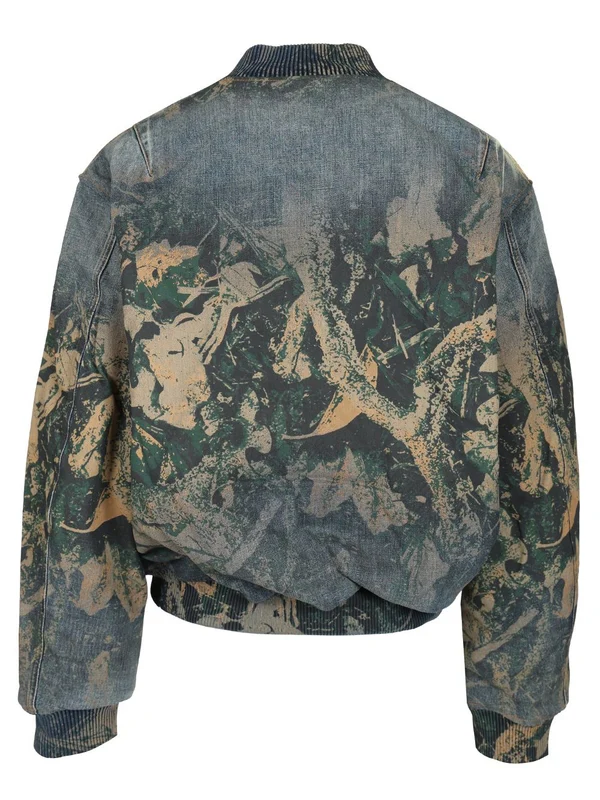 Printed Denim Bomber - Image 2