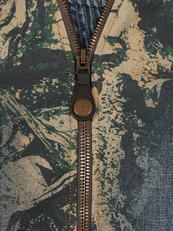 Printed Denim Bomber - Image 5