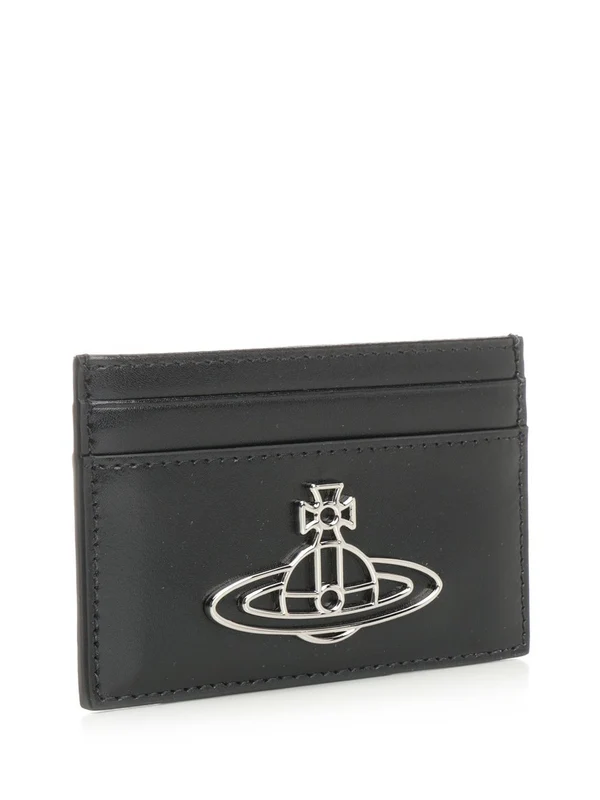 Metal Logo Leather Card Holder - Image 2