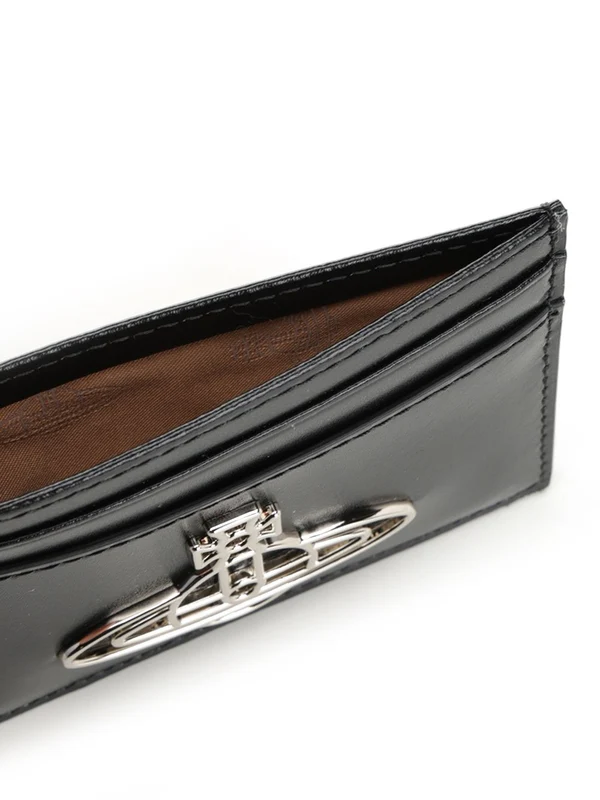 Metal Logo Leather Card Holder - Image 4