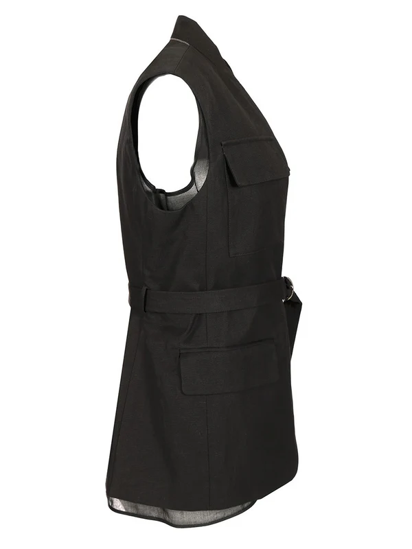 Linen Cotton Canvas Vest - Image 3