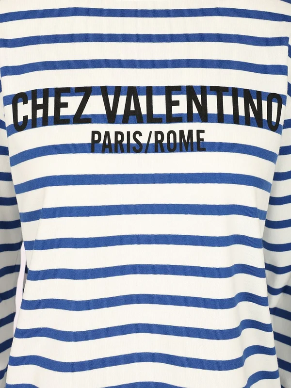 Logo Printed Striped Long Sleeve Top - Image 3