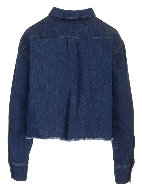 Cropped Denim Shirt - Image 2