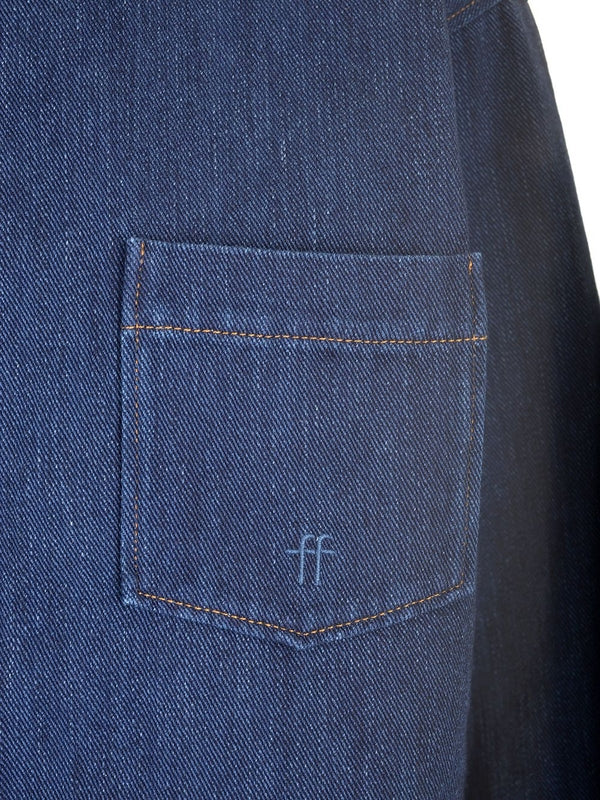 Cropped Denim Shirt - Image 5