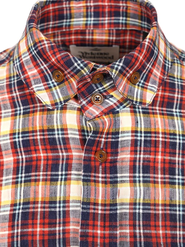 Krall Check Pattern Linen Shirt - Image 4