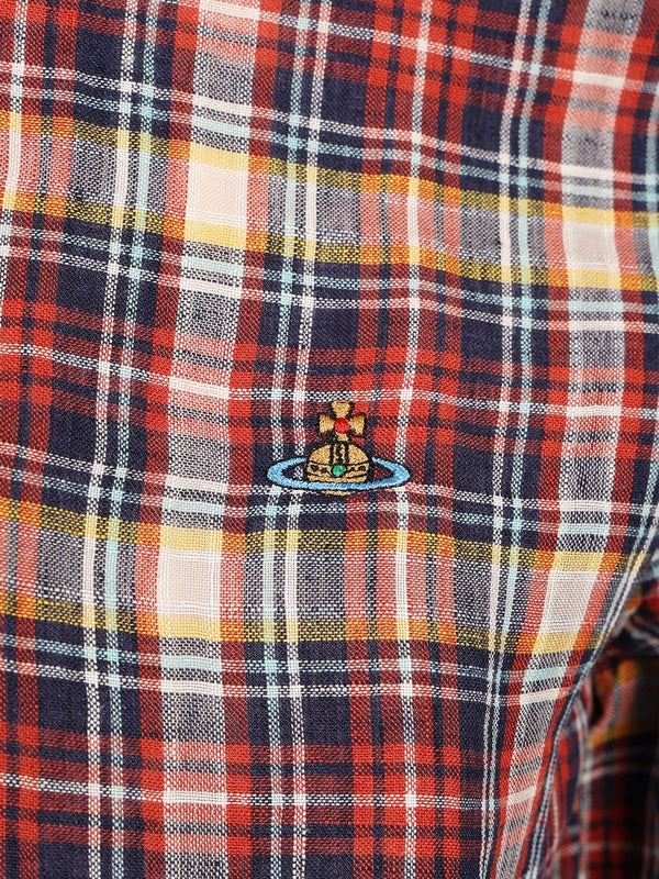 Krall Check Pattern Linen Shirt - Image 5