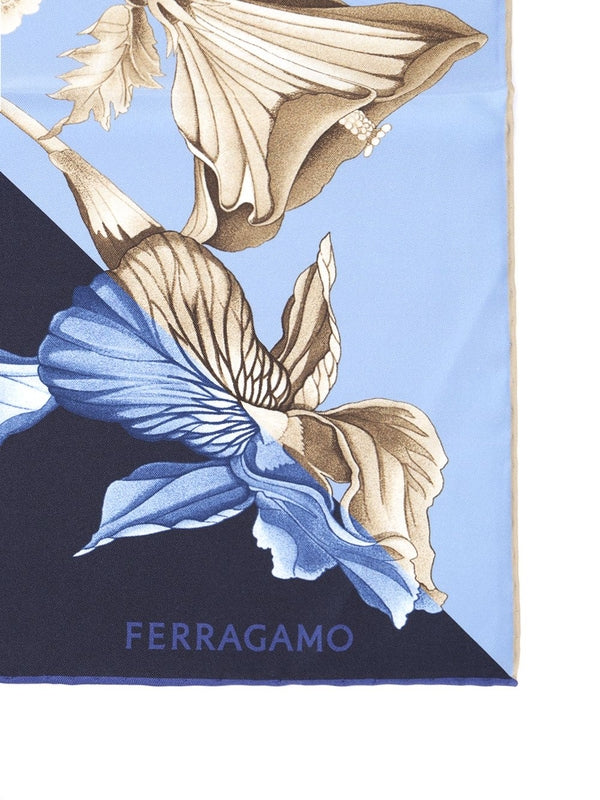 Hydrangea Printed Silk Scarf - Image 2