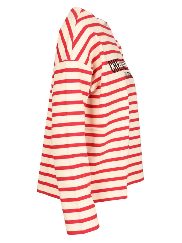 Logo Printed Striped Long Sleeve Top - Image 3