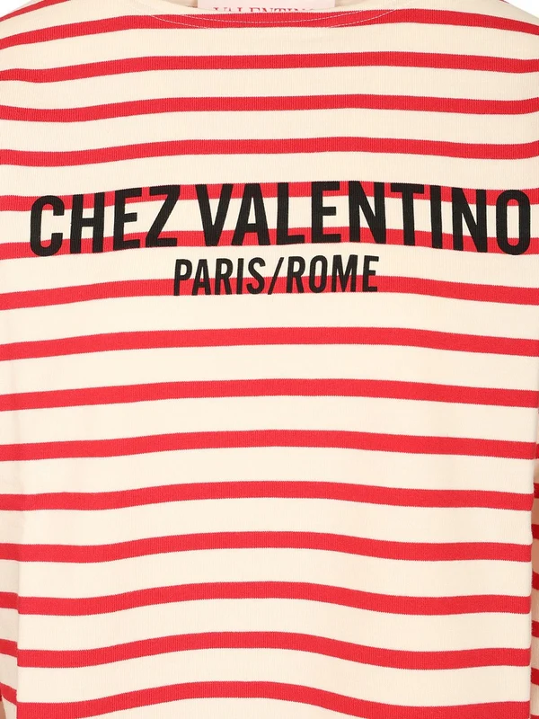 Logo Printed Striped Long Sleeve Top - Image 4