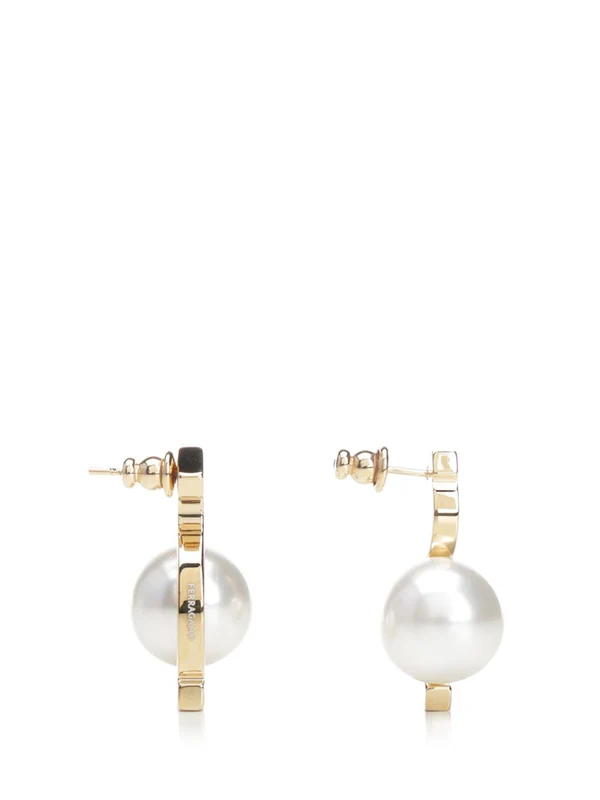 Gancini Pearl Earrings - Image 2