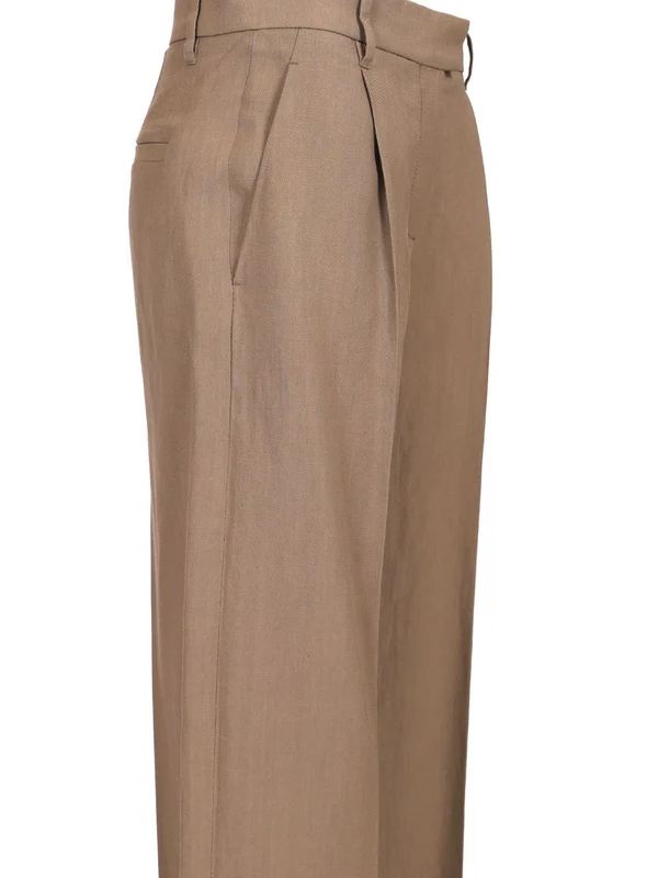 Loose Pleated Tailored Pants - Image 3