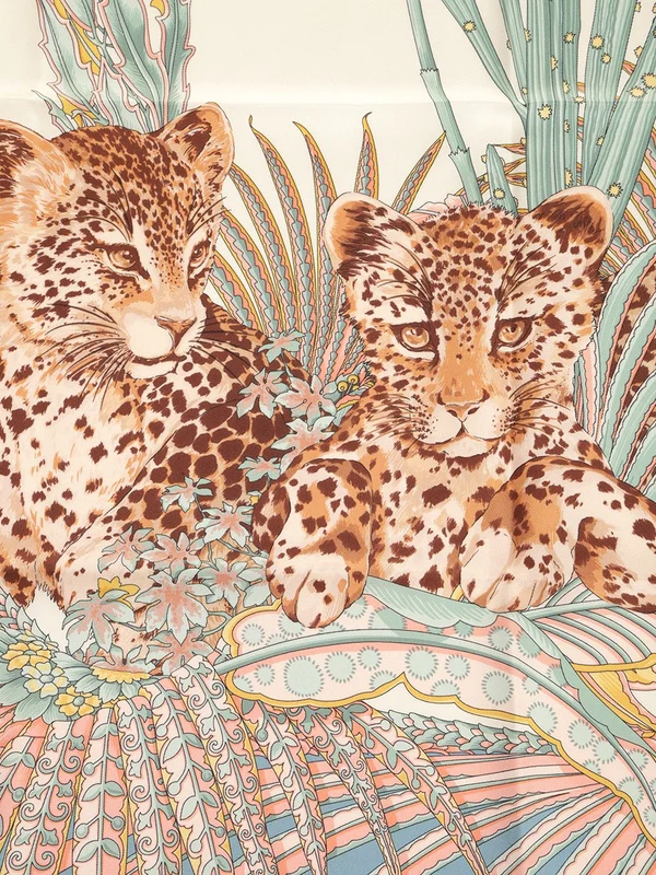Printed Silk Scarf - Image 3
