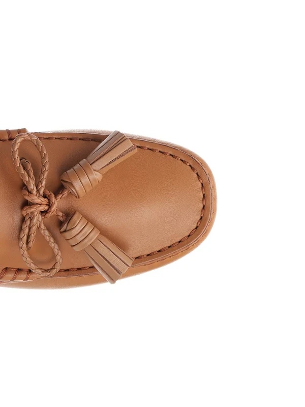 Tassel Detail Leather Loafers - Image 4