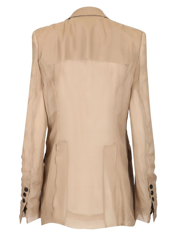 Silk Chiffon Double Tailored Jacket - Image 2