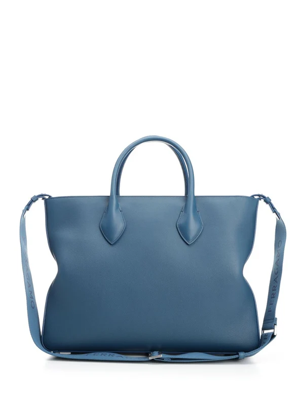 Star Large Leather Tote Bag - Image 3