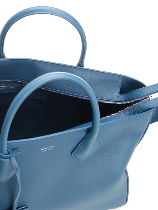 Star Large Leather Tote Bag - Image 4