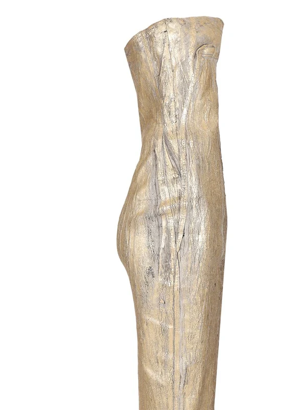 Coated Denim Long Dress - Image 4