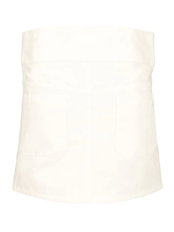 Belted Cotton Blend Mini Skirt - Image 2