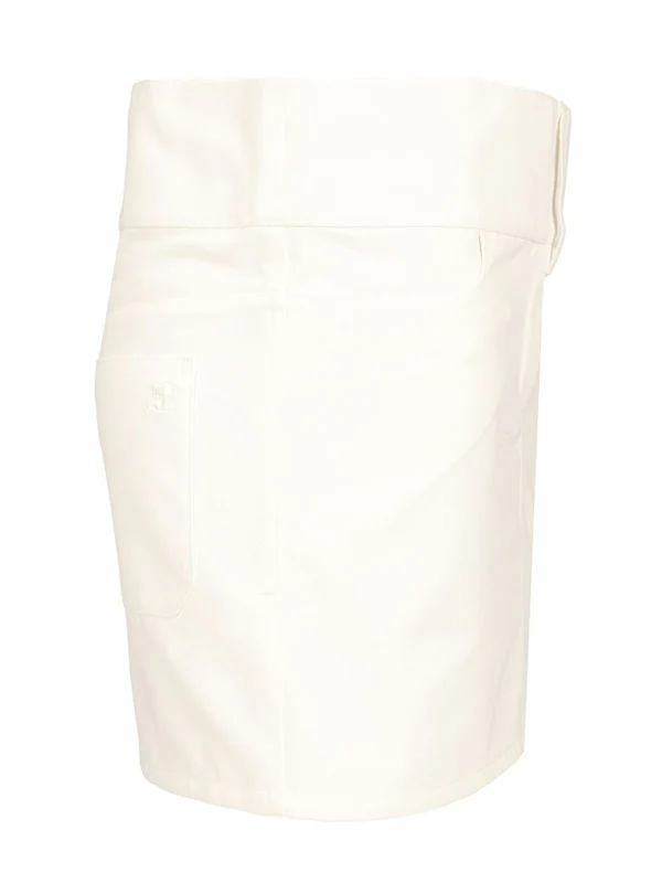 Belted Cotton Blend Mini Skirt - Image 4